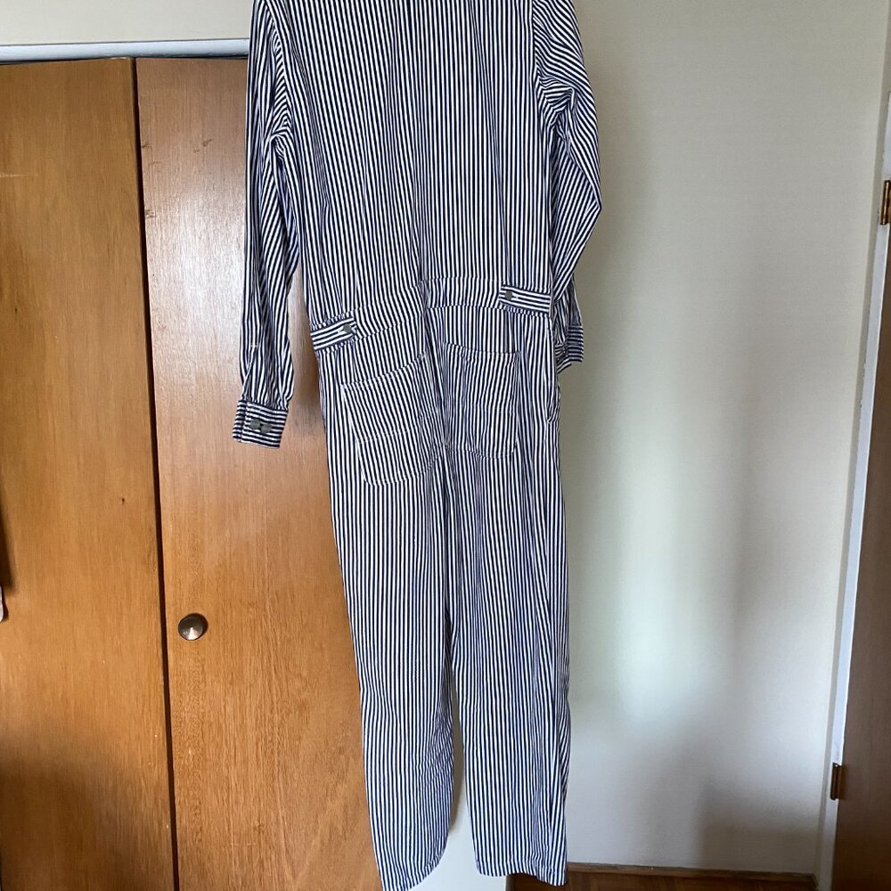 Carhartt Work In Progress Blue and White Striped Tara Coveralls - Picture 5 of 5